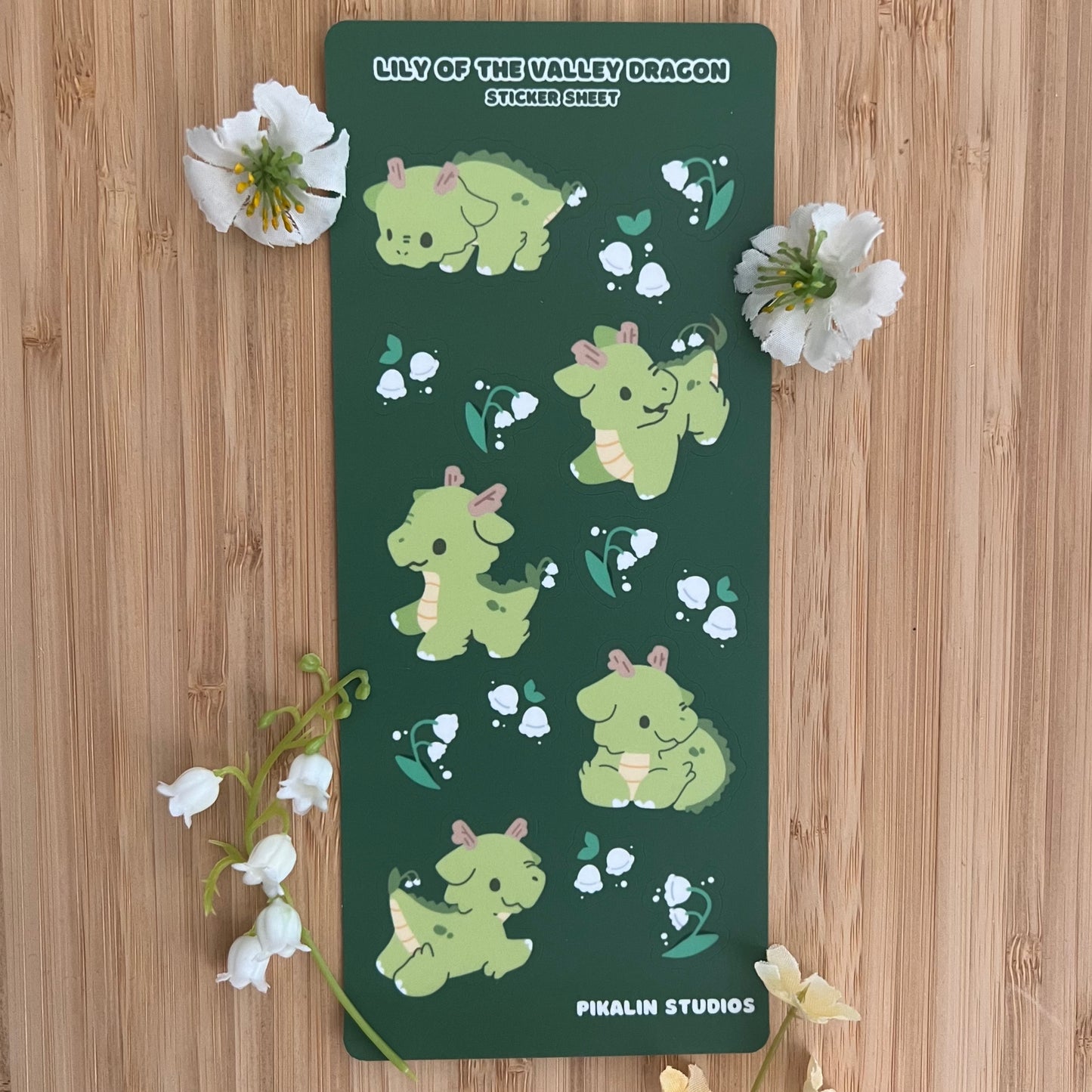 Lily of the Valley Dragon Sticker Sheet