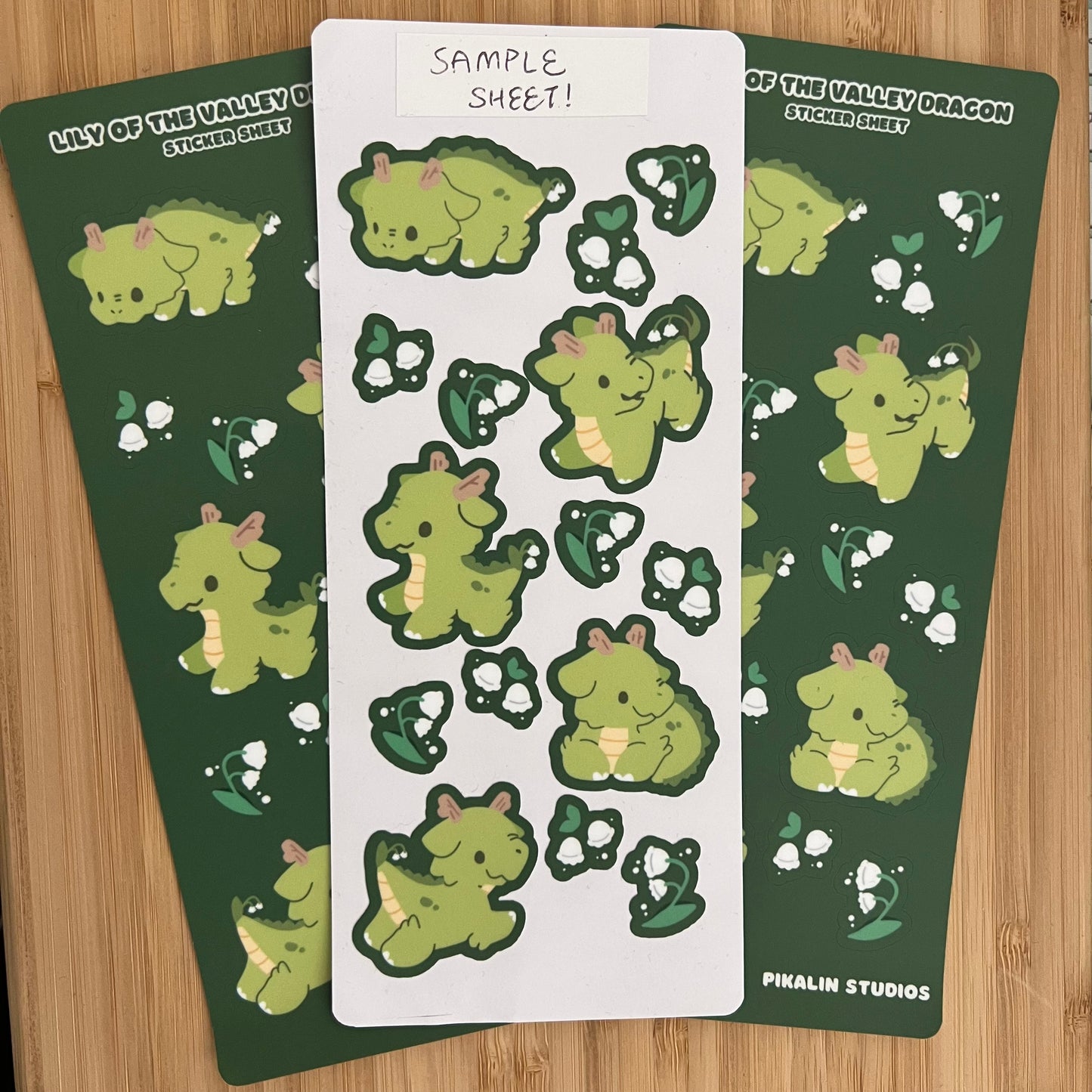 Lily of the Valley Dragon Sticker Sheet