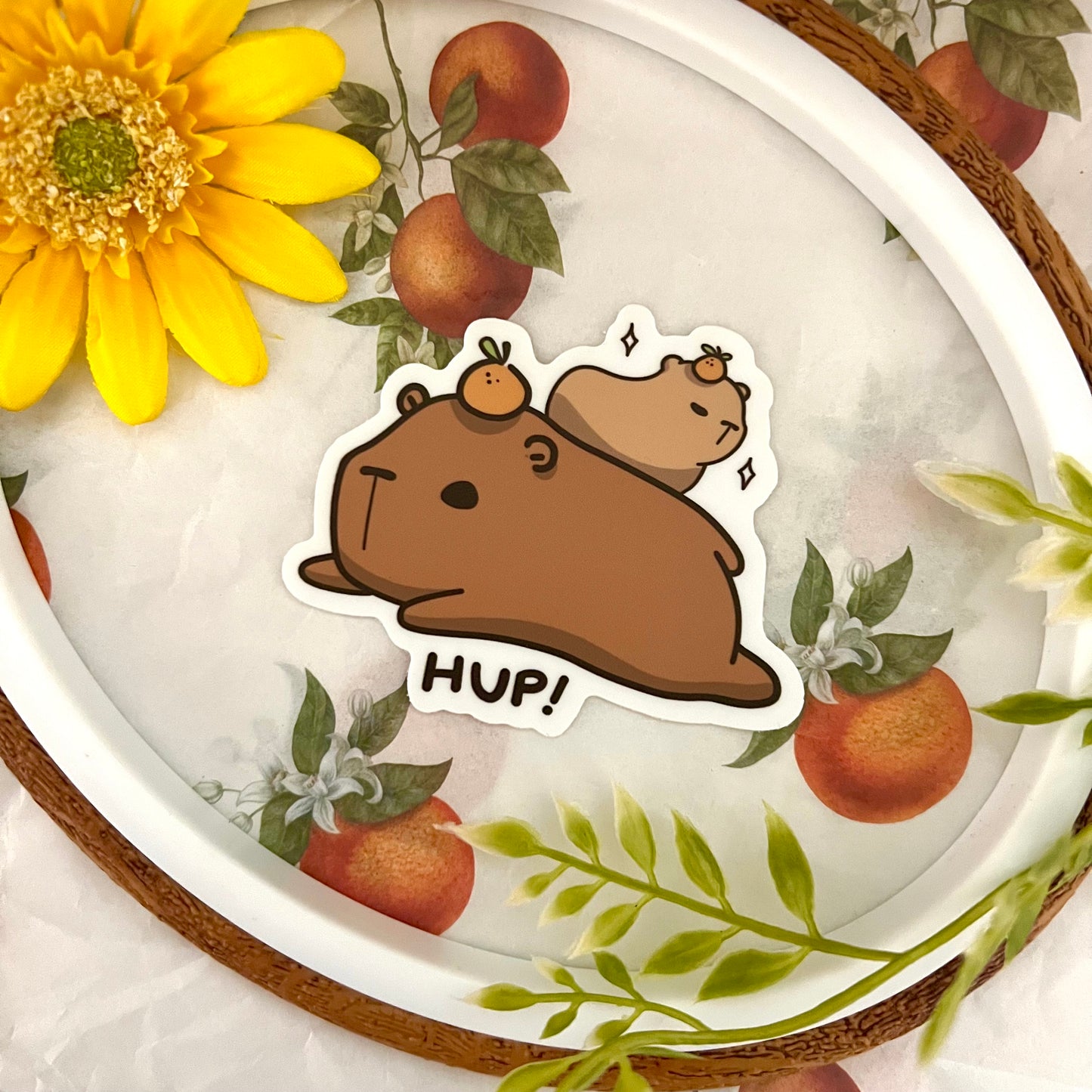 Capybara Hup! Sticker