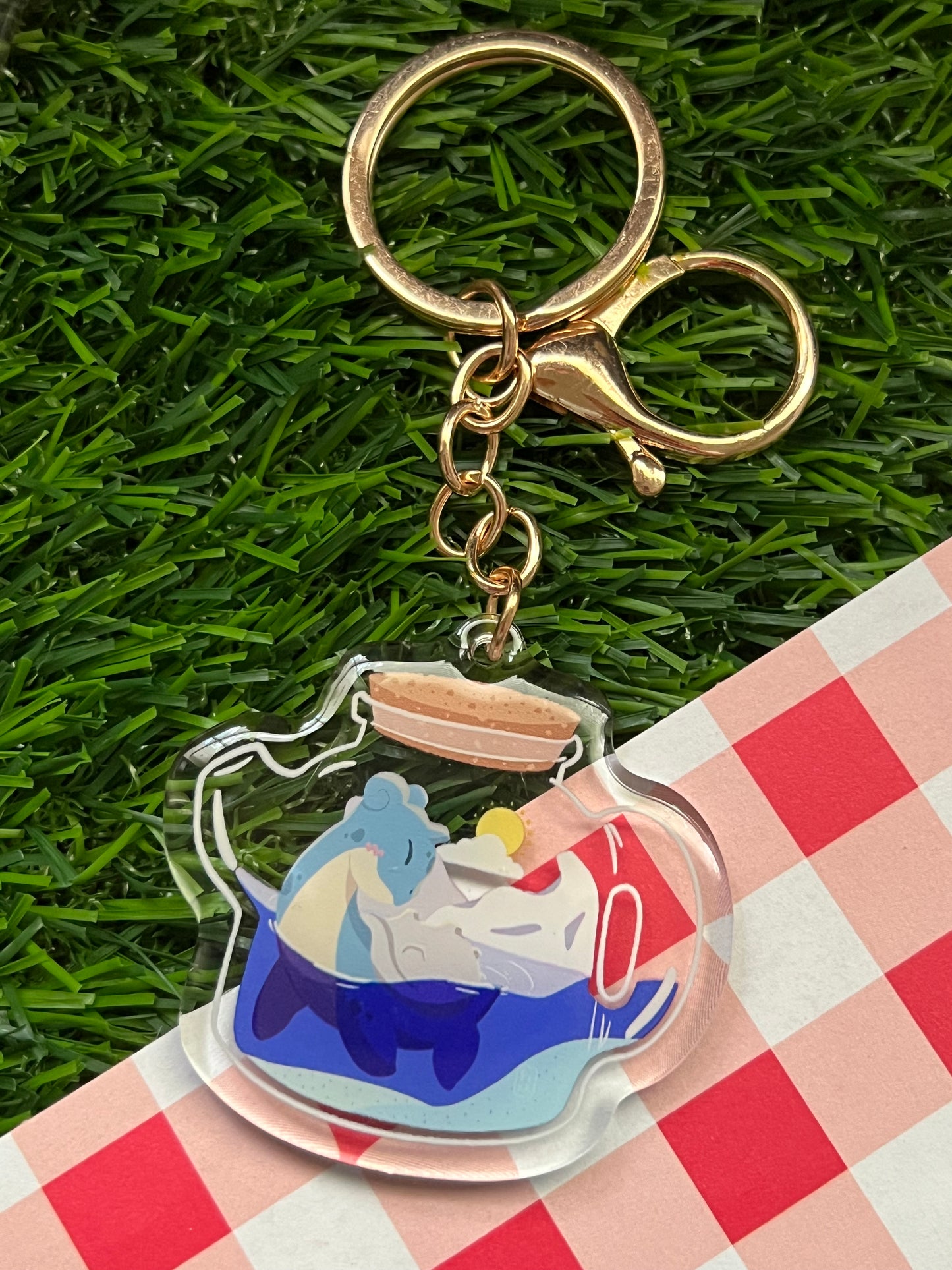 Water Dino PokéJar Acrylic Keychain