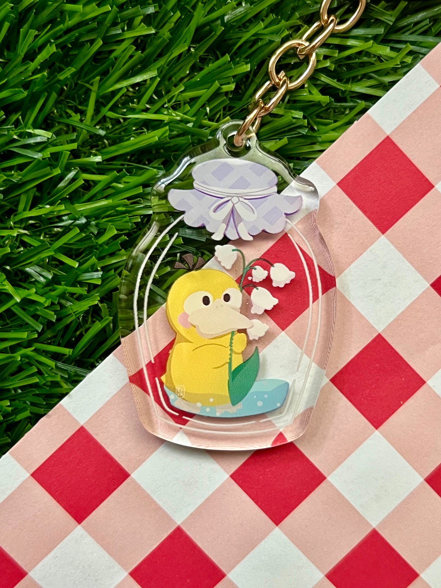 Yellow Duck PokéJar Acrylic Keychain