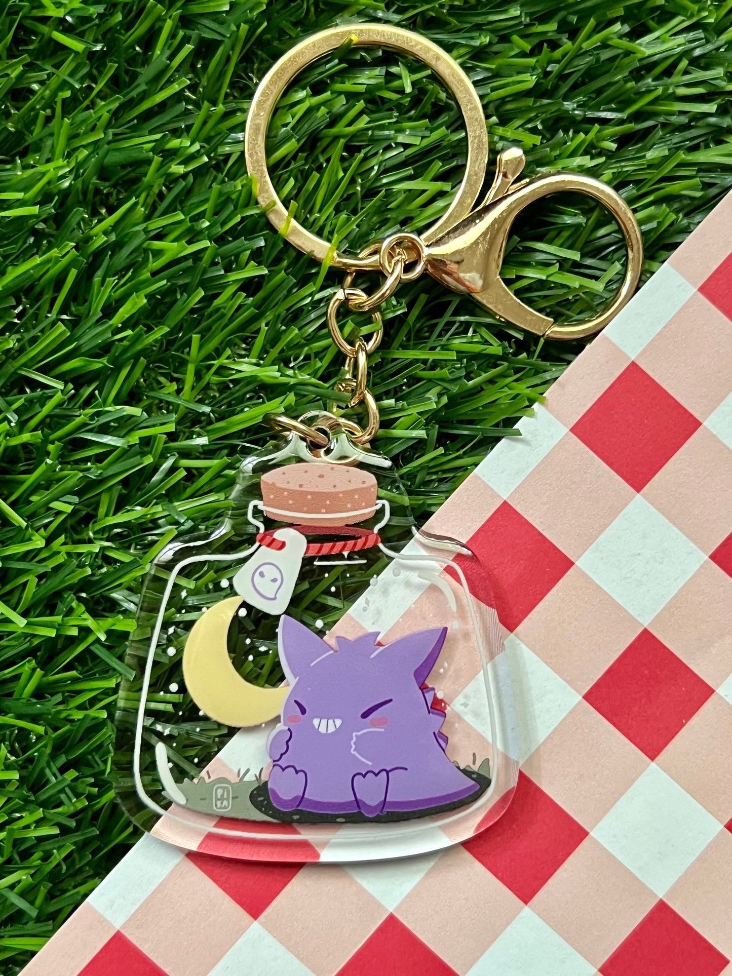 Ghost PokéJar Acrylic Keychain