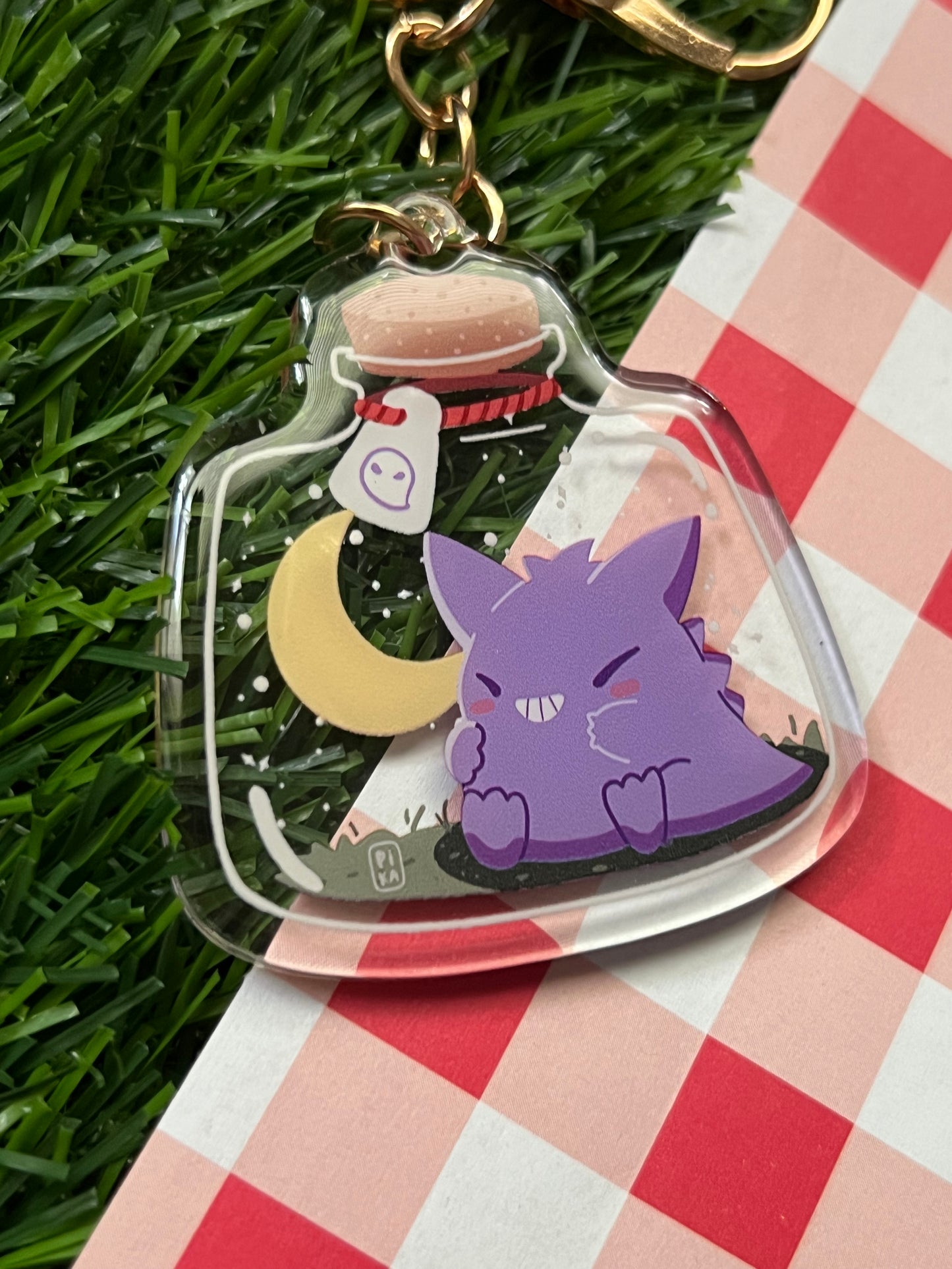 Ghost PokéJar Acrylic Keychain