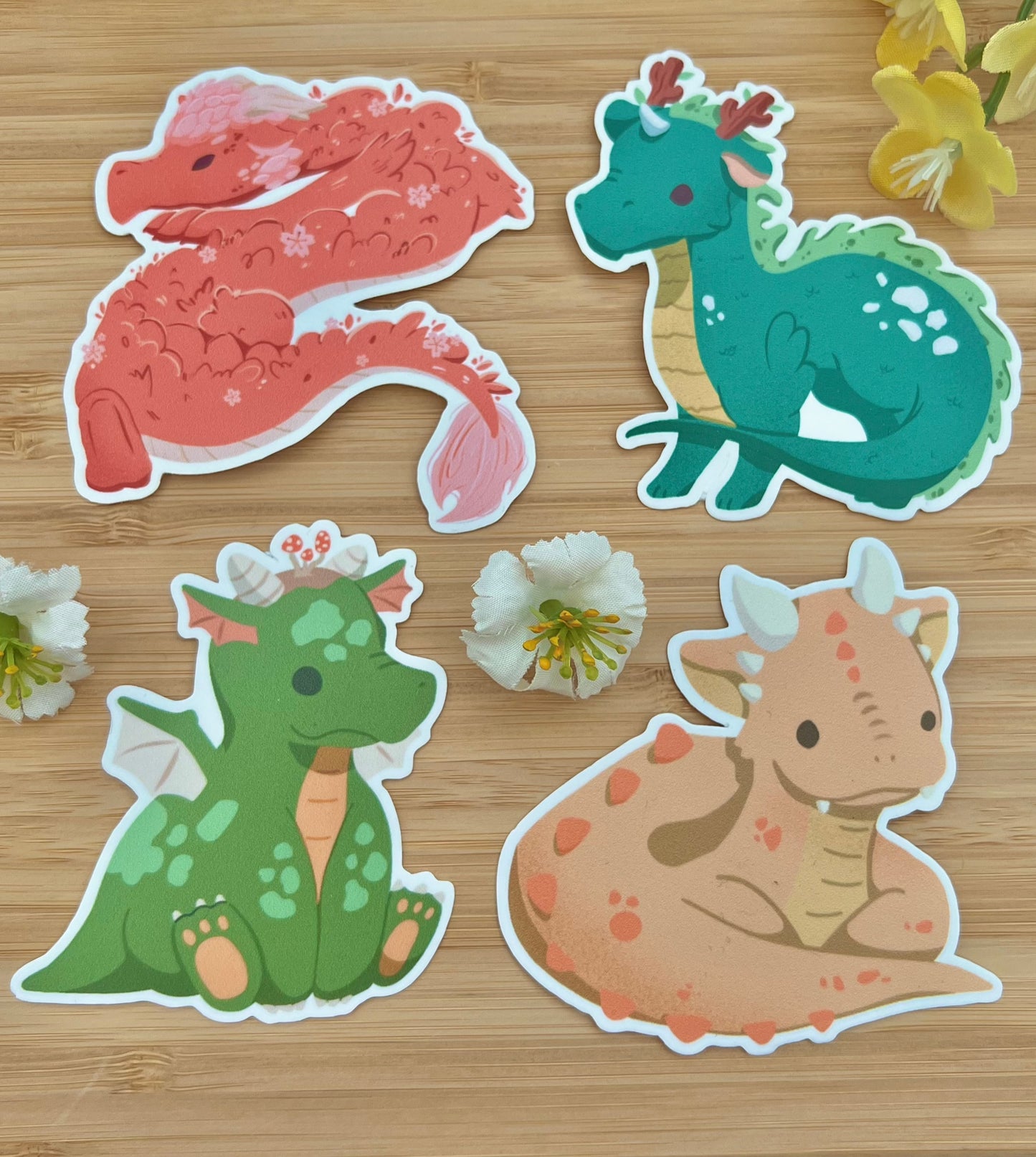 Forest Dragons Vinyl Stickers