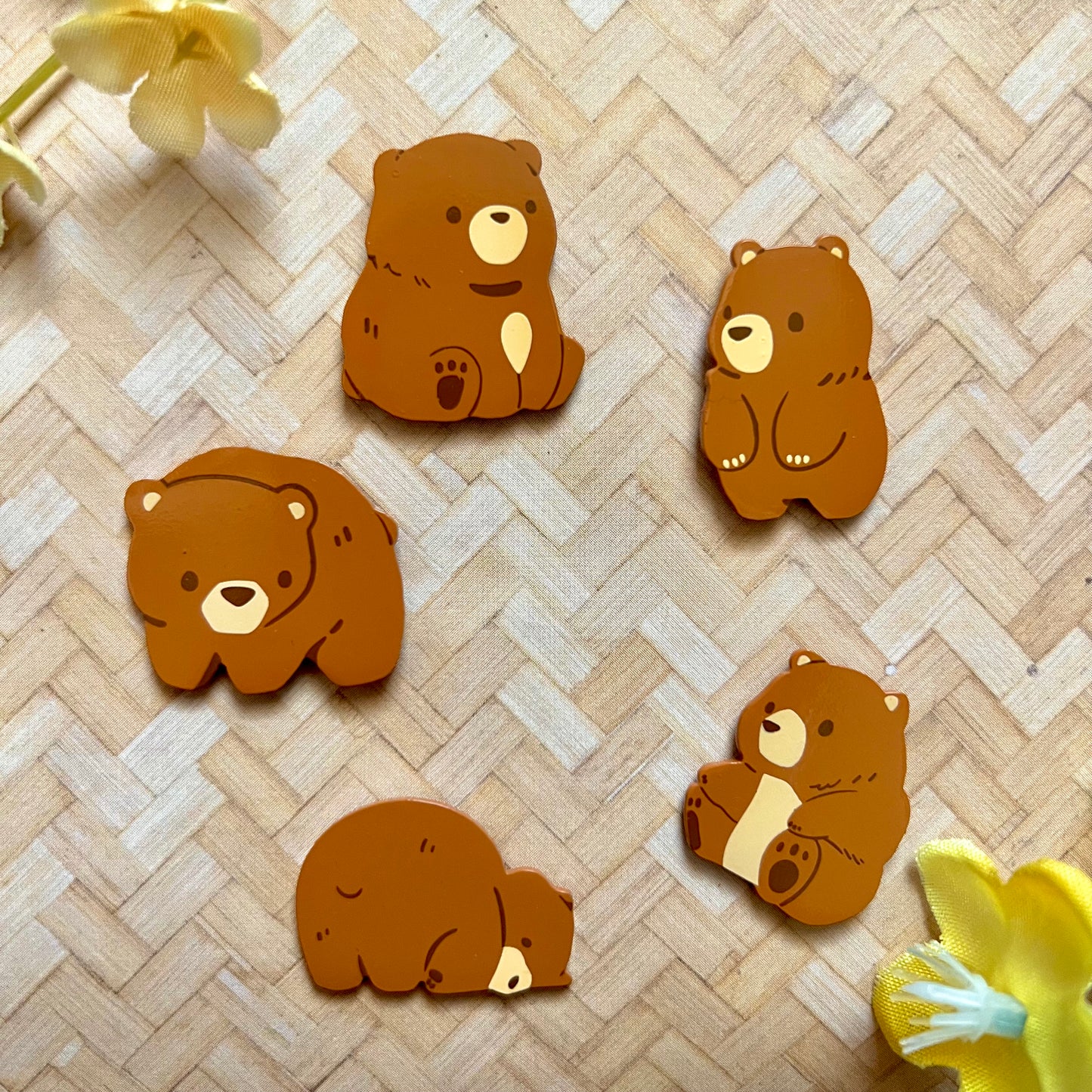 Brown Bears Hard Enamel Pins