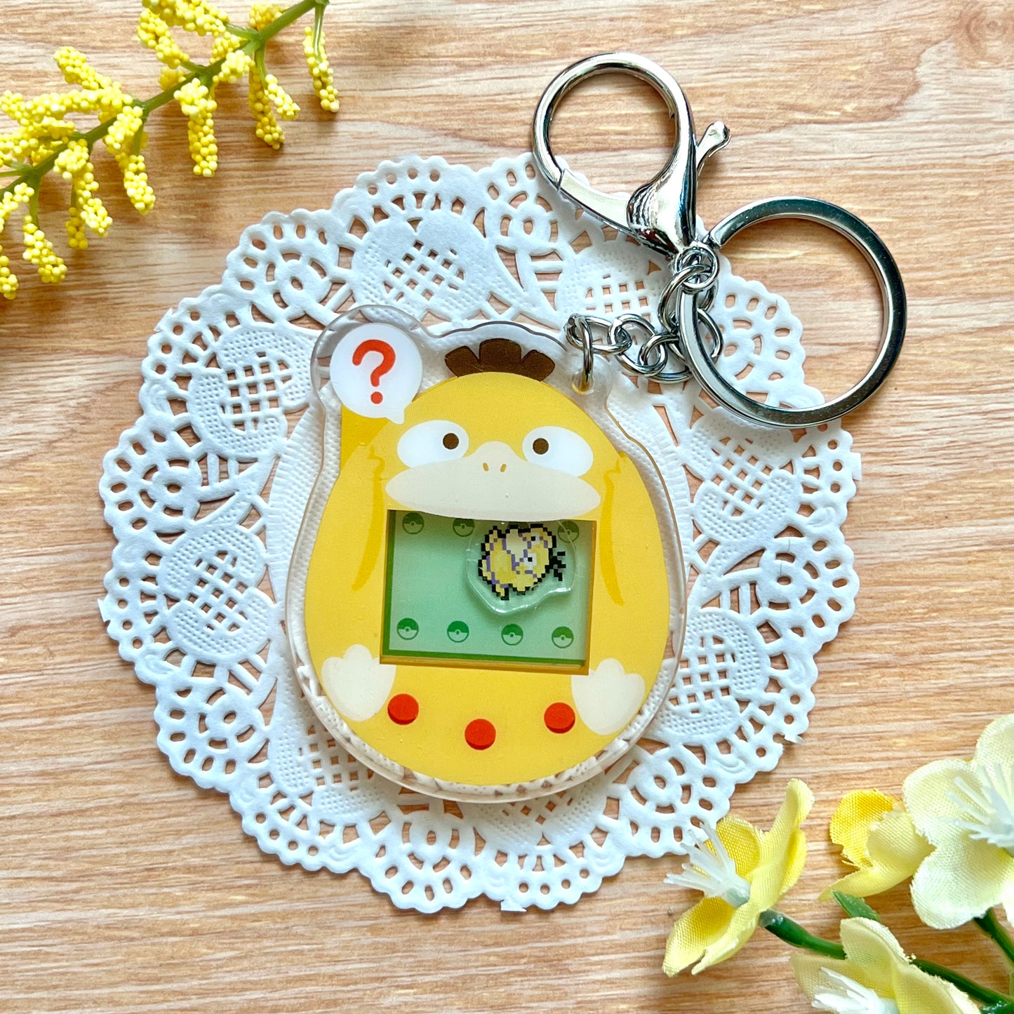 Duck Pokegotchi Shaker Keychain