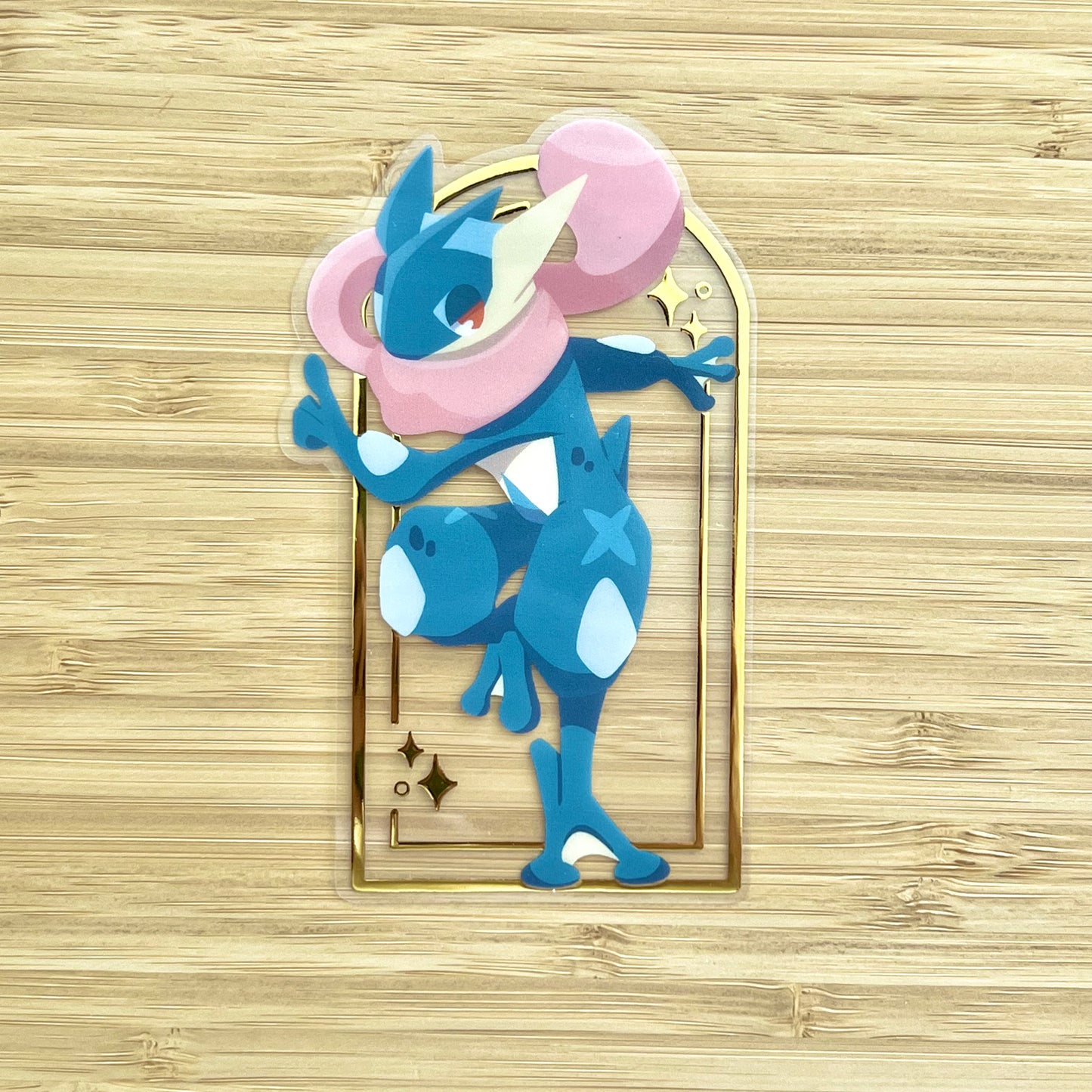Ninja Frog Clear Foil Sticker