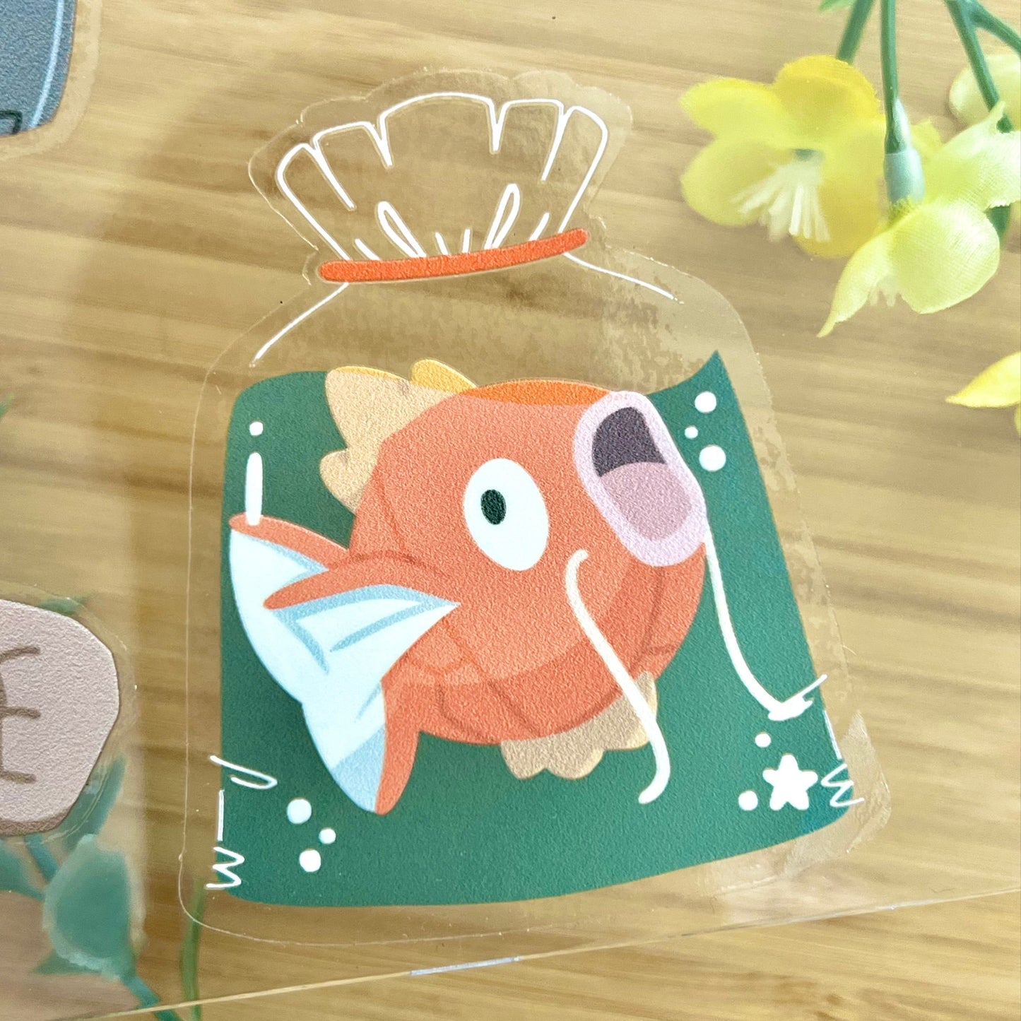 Karp in a Bag Clear Sticker