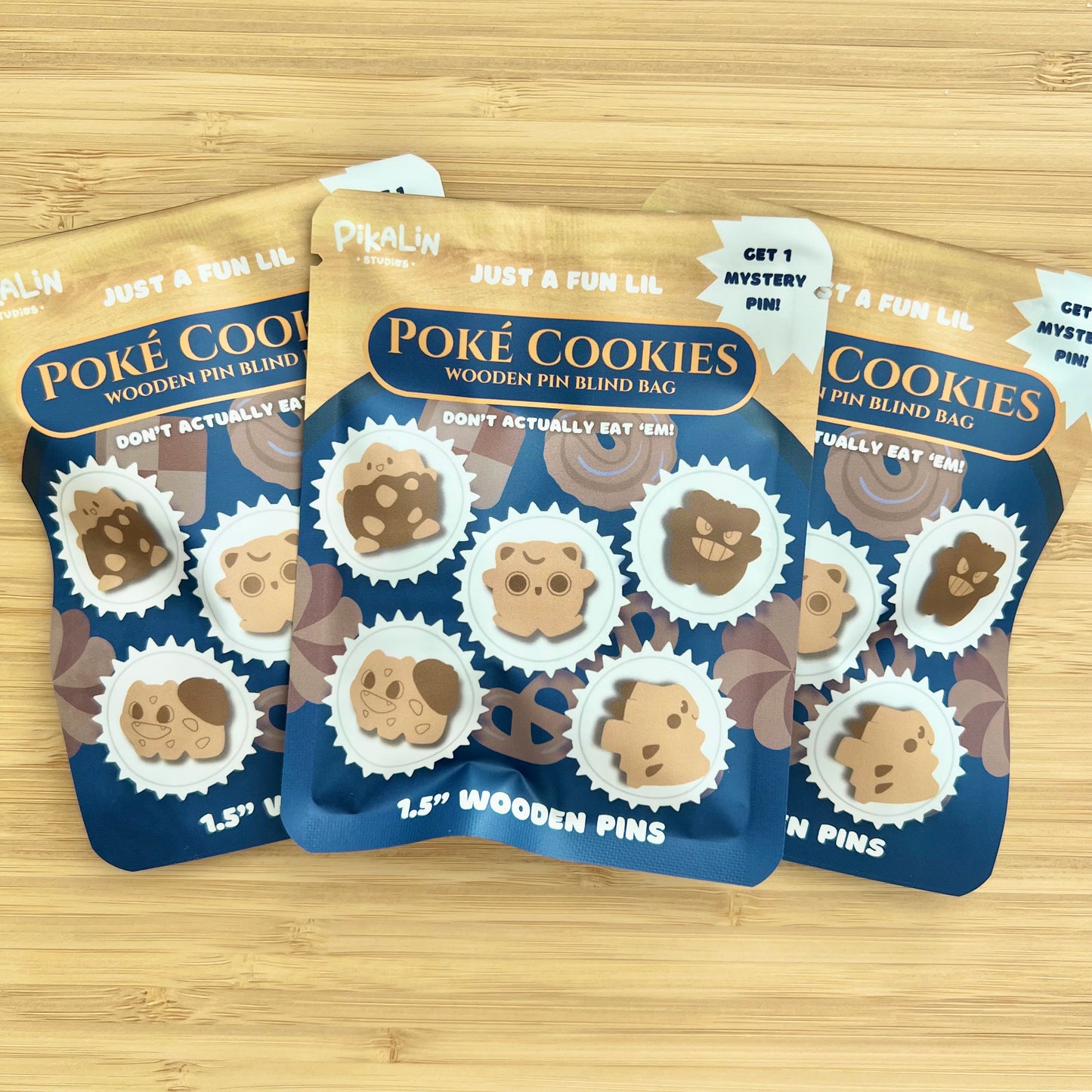 Poké Cookies Blind Bag | Wooden Pin