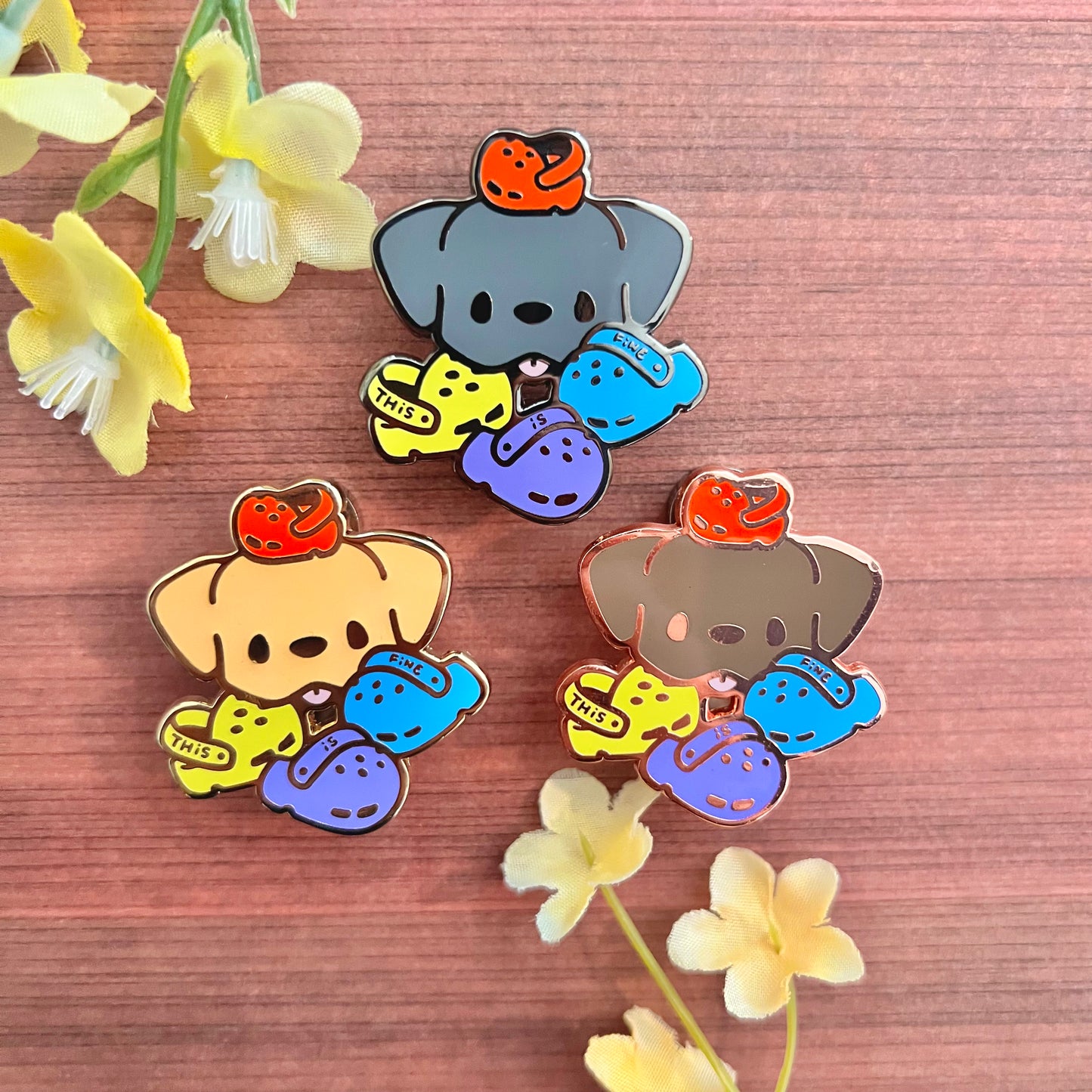 Dogs & Clogs Enamel Pin