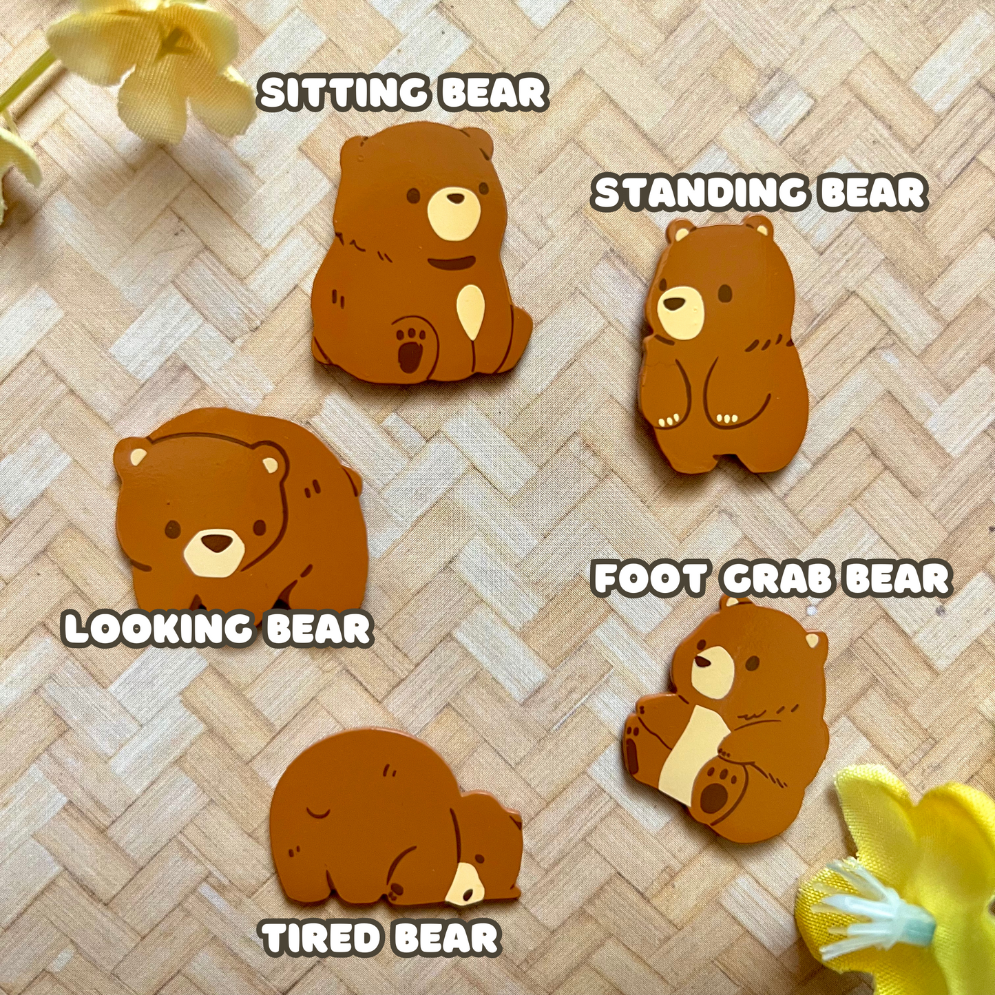 Brown Bears Hard Enamel Pins