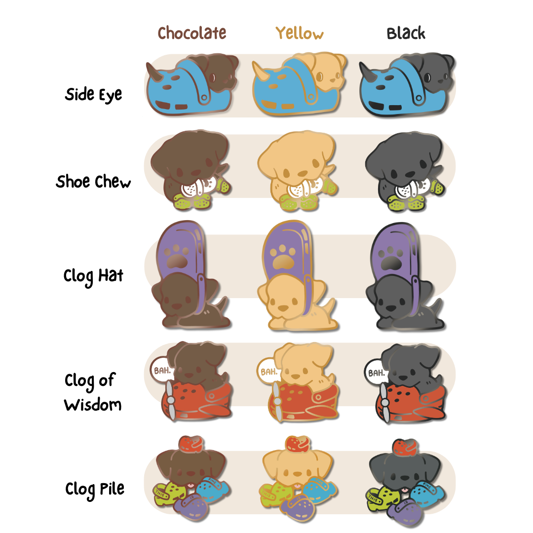 Dogs & Clogs Enamel Pin