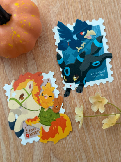 Postal Stamp Friends Vinyl Stickers