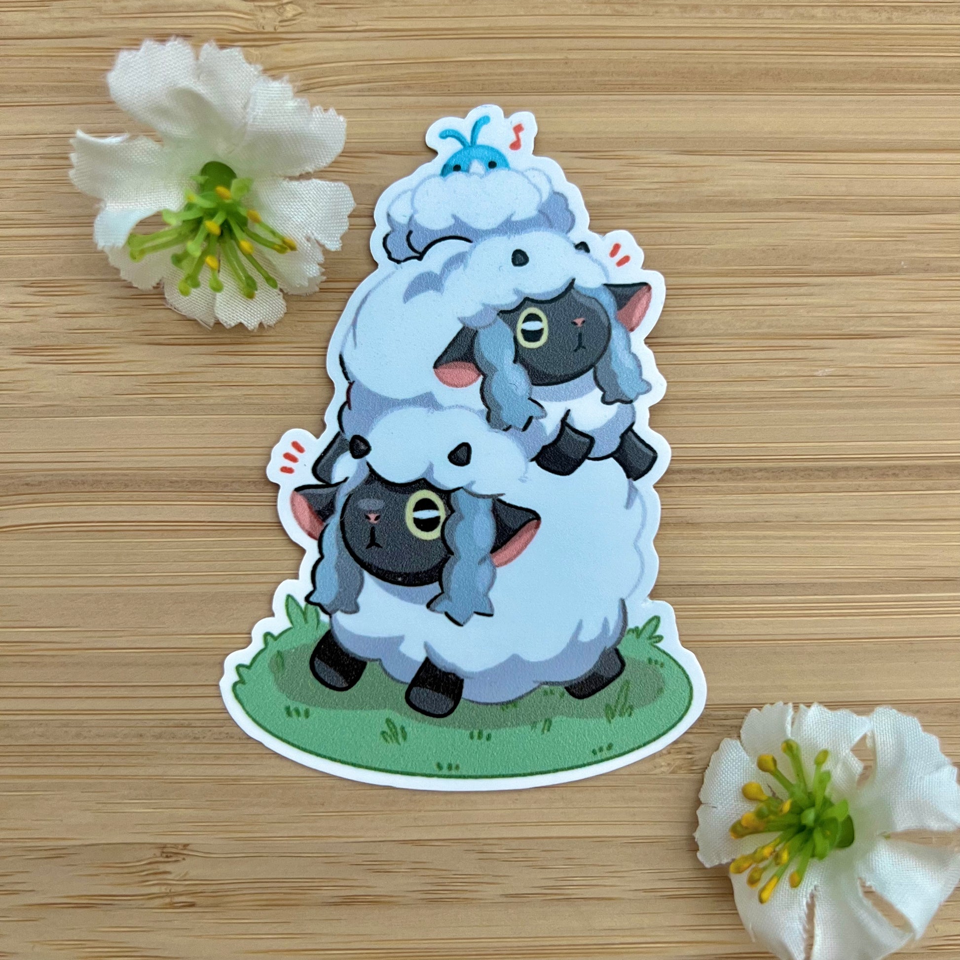 Sheep Stack Vinyl Sticker – PikaLin Studios LLC