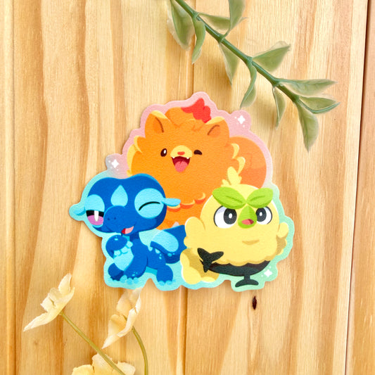 Gen 10 Starters Vinyl Sticker