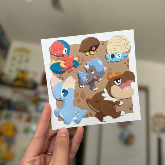 Poké Mini Print - Fossils