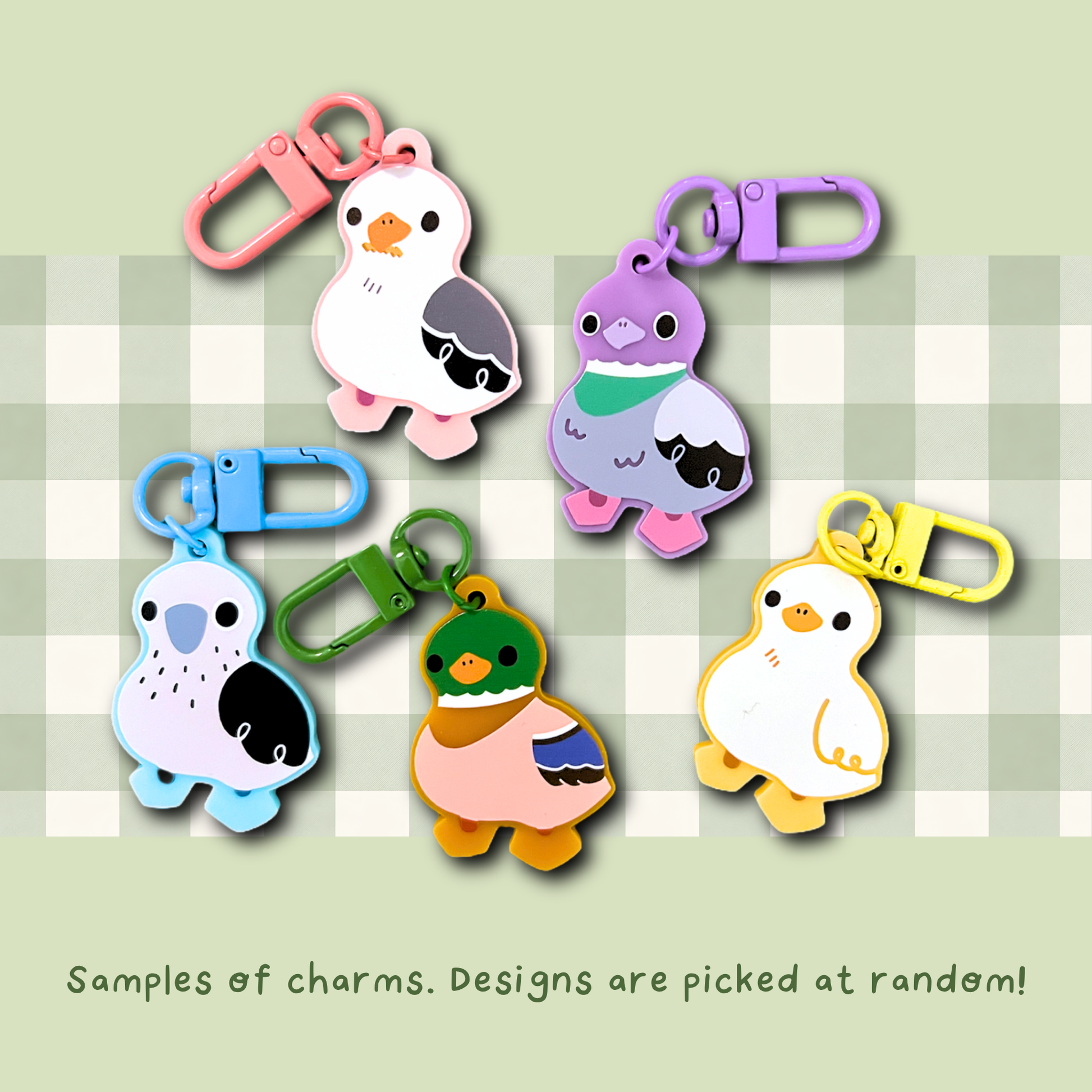 birb blind bag charm samples