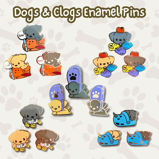 Dogs & Clogs Enamel Pin